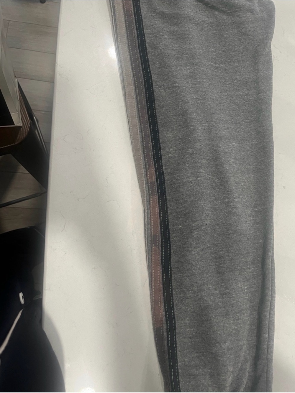 Aviator Nation Gray Track Pants with Multi-Stripe Side Panel - Picture 5 of 8